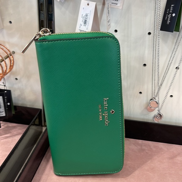 Kate Spade Staci Large Continental Wallet 
Green Bean - Picture 10 of 16